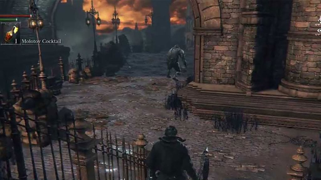 hunter-and-giant-in-bloodborne