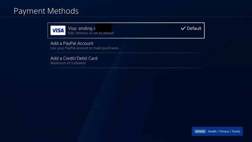 diefstal tempel fonds How to add or remove Credit Card and Billing Information on the PS4 -  Gamepur