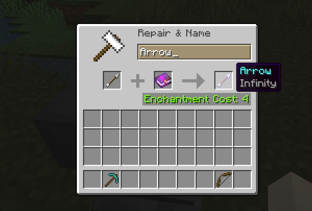 Infinity Enchantment in Minecraft