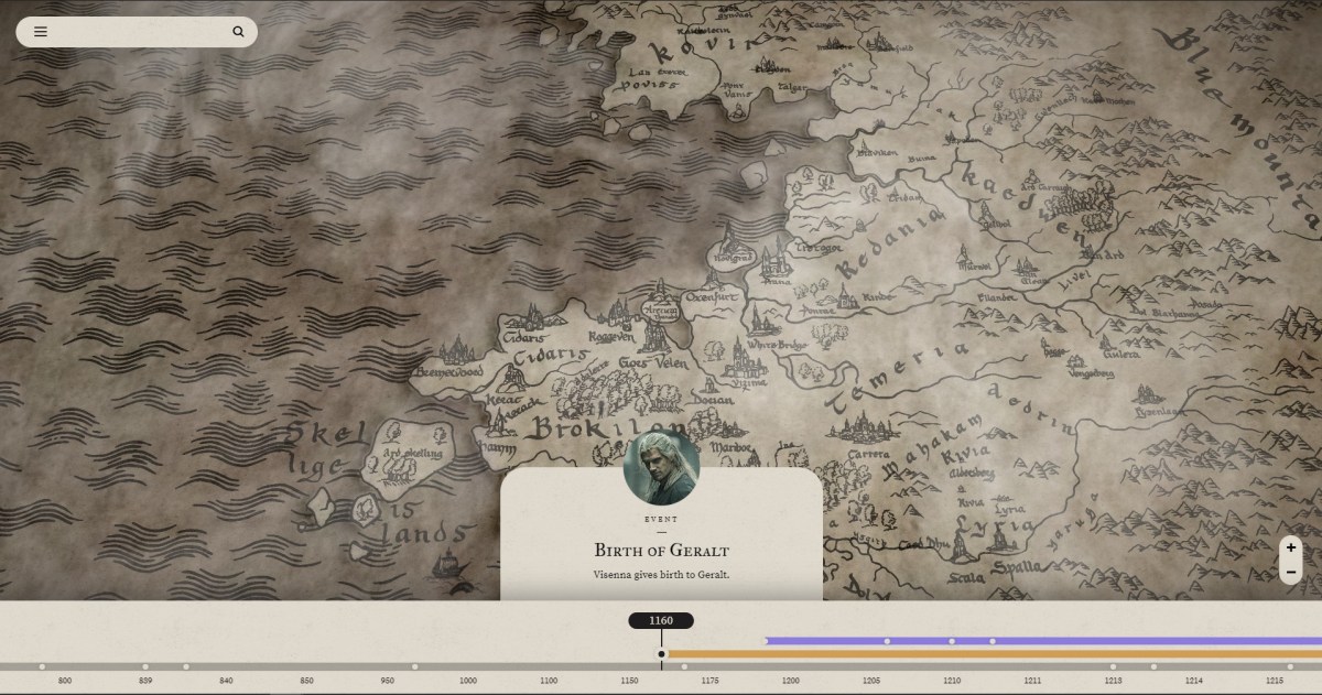 Interactive Witcher Timeline