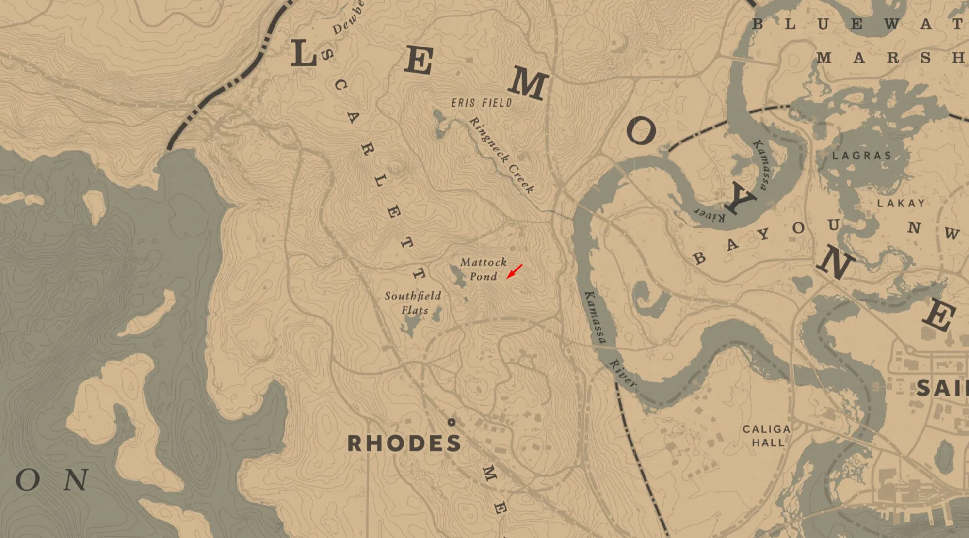 Where to find in Red Dead -