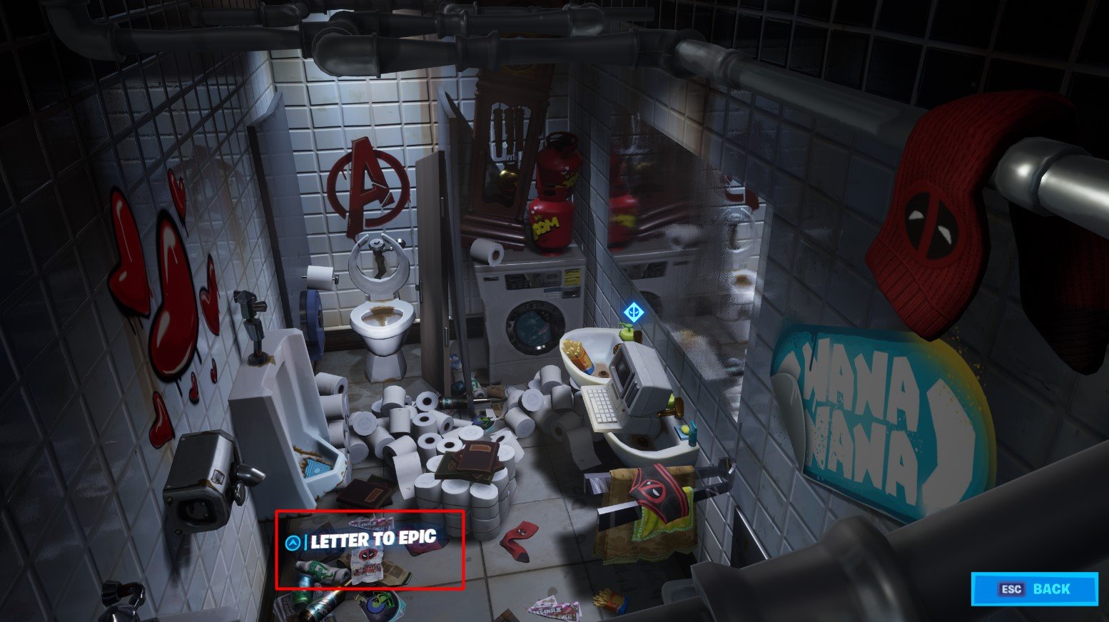 Deadpool's Letter Location