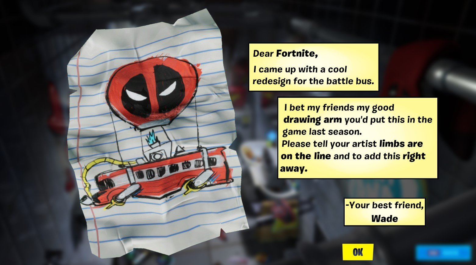 Deadpool's Letter
