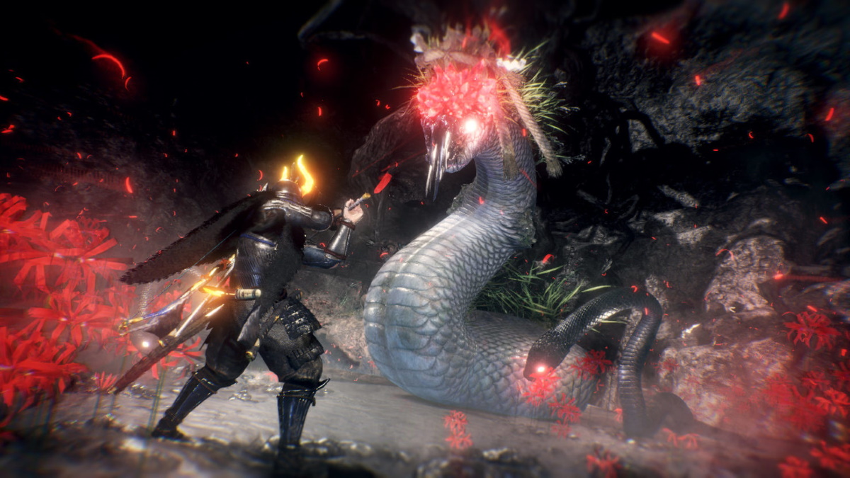 How to beat the snake boss, YatsunoKami, in Nioh 2 Gamepur