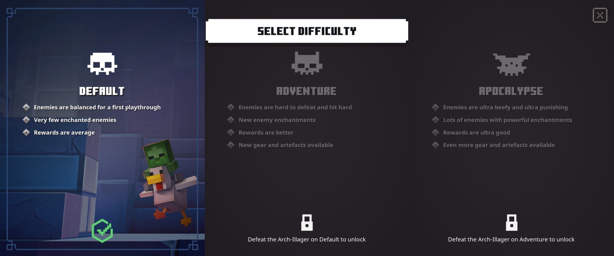 How to change the difficulty settings in Minecraft Dungeons - Gamepur