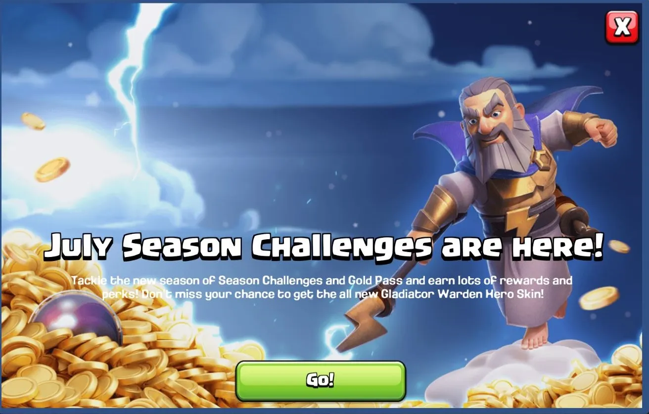 Clash of Clans July Challenges