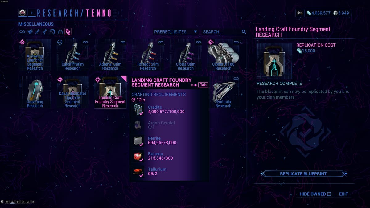 How to Get the Landing Craft Foundry Segment in Warframe