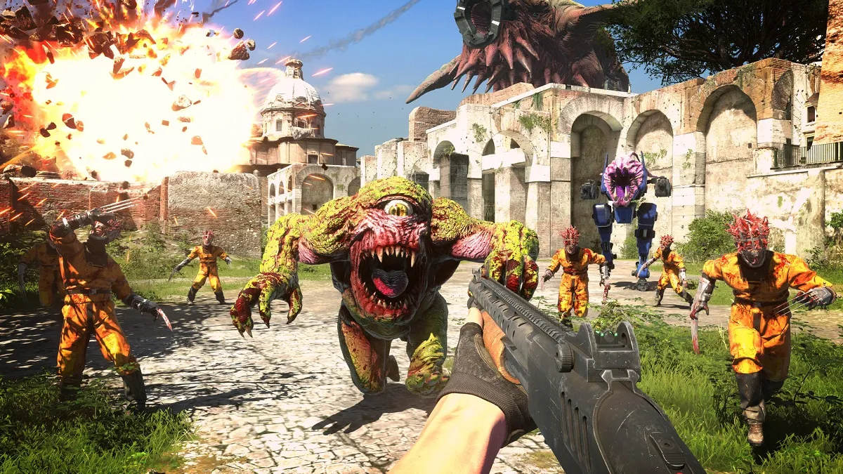 When is the exact release time for Serious Sam 4?