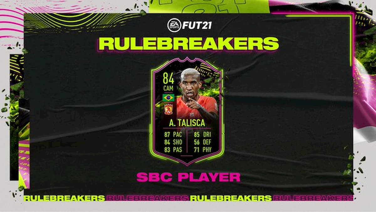  How to complete the Rulebreakers Anderson Talisca Squad Building Challenge in FIFA 21 