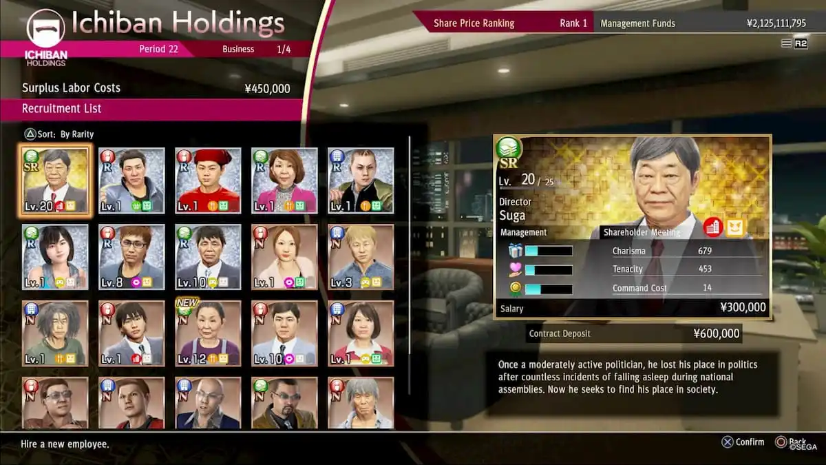  How to recruit new employees for your businesses in Yakuza: Like a Dragon 