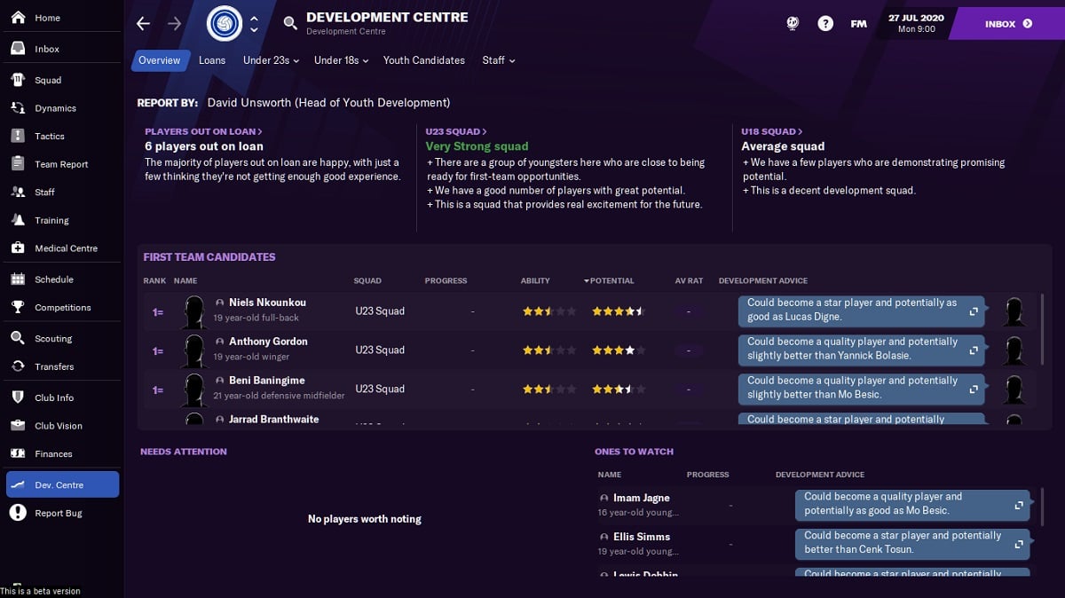 How to improve your youth intake in Football Manager 2021