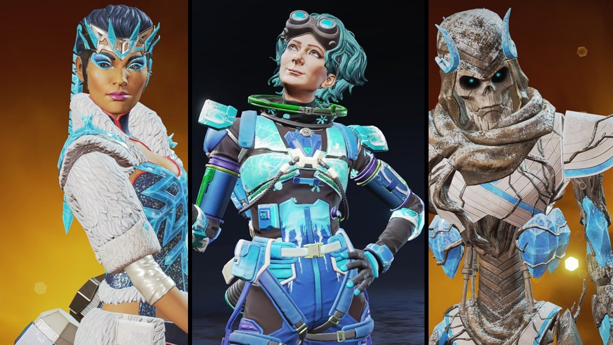 Horizon, Loba and Revenant in their new winter skins