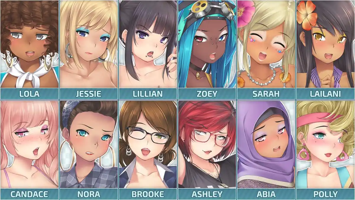  All character baggage in HuniePop 2 