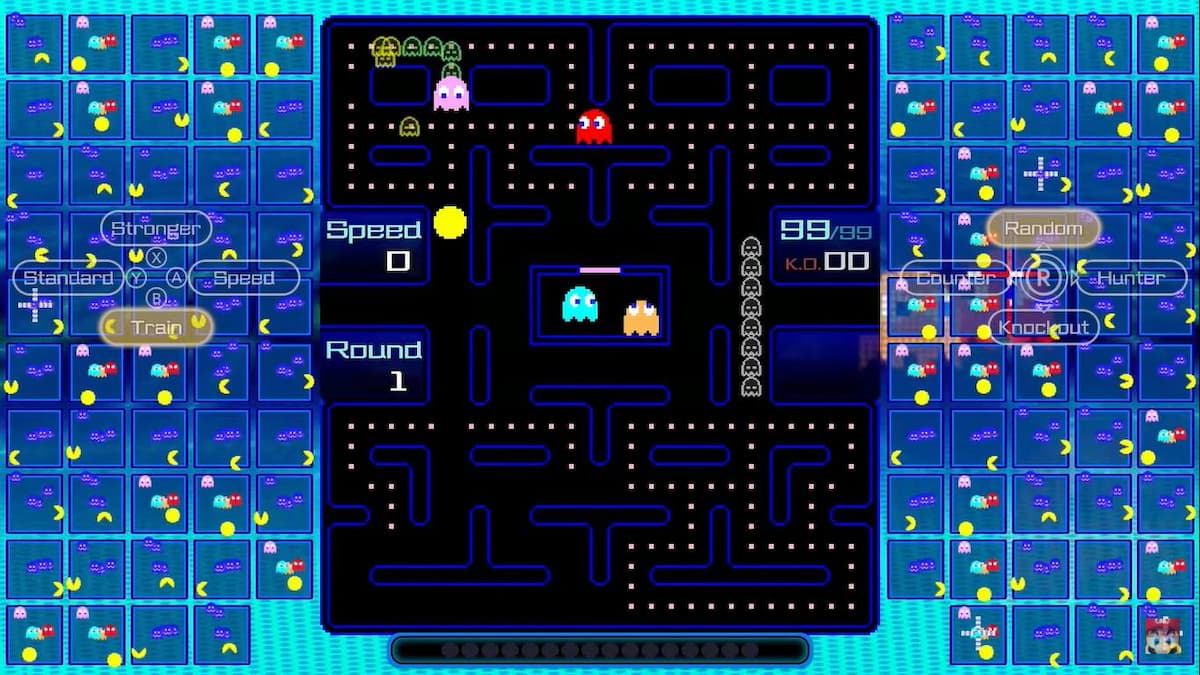  What is the difference between stronger, standard, speed, and train in Pac-Man 99 