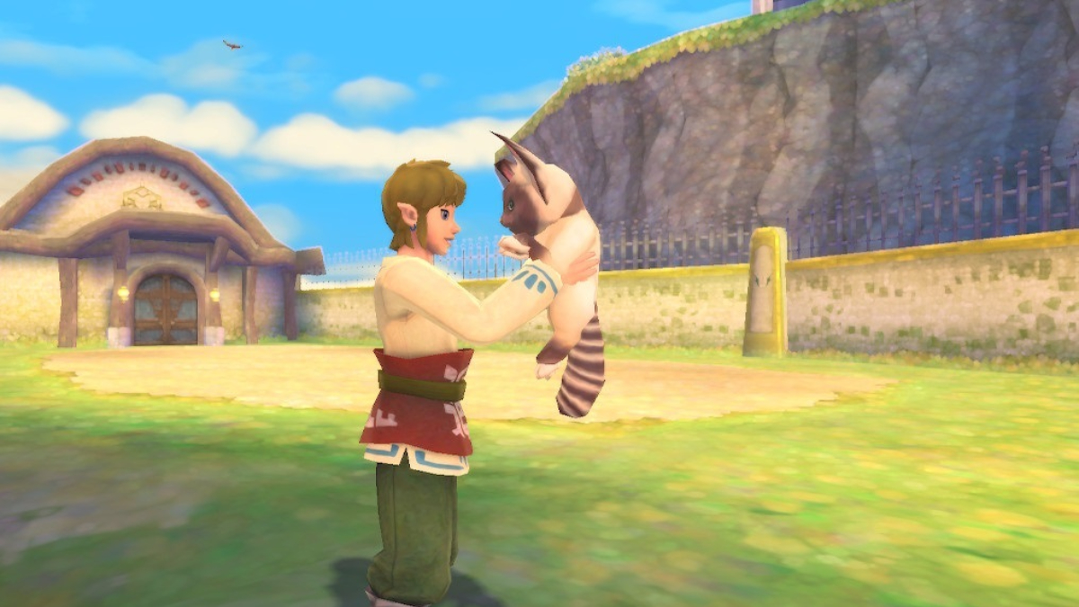  How to get to the cat in Skyloft in The Legend of Zelda: Skyward Sword HD 