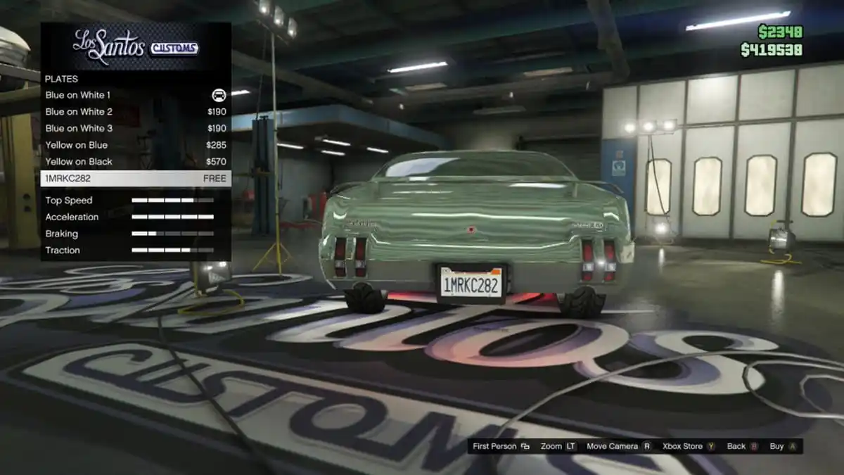 how to change custom license plate gta 5