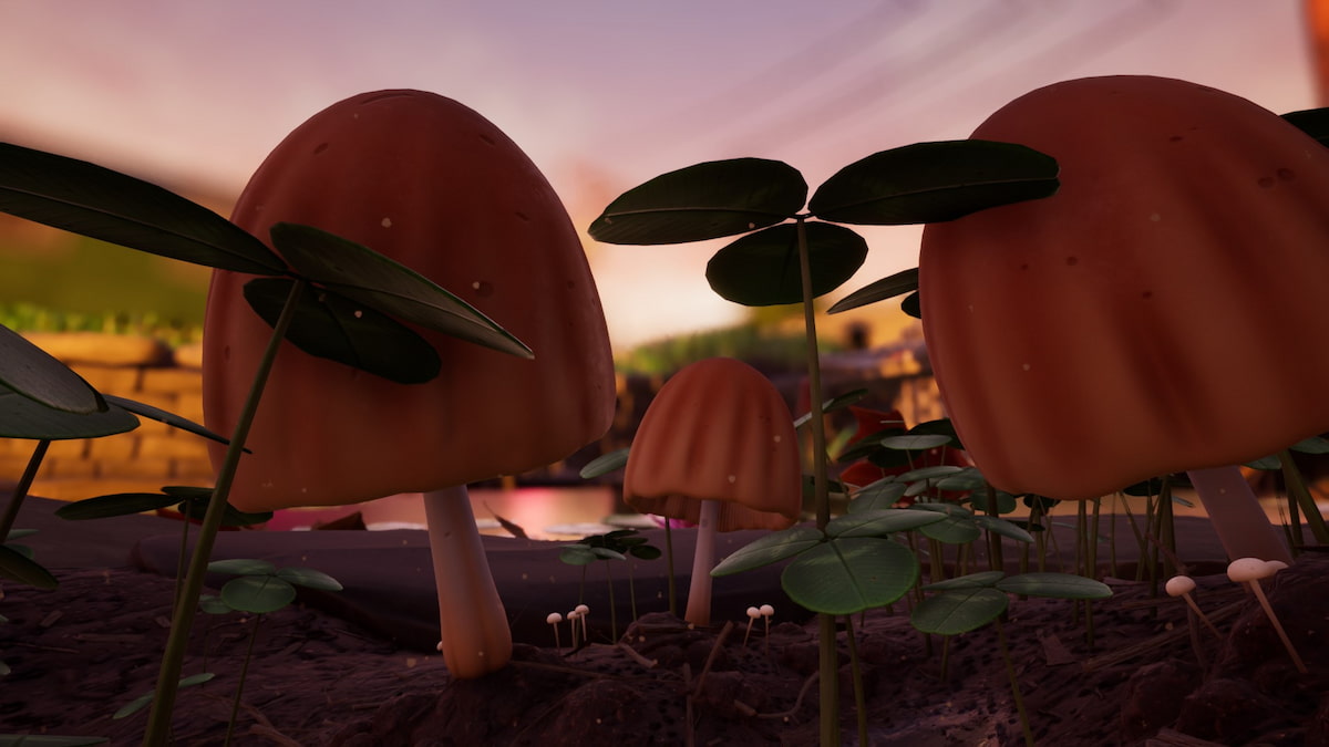 Where to find large mushrooms and get mushroom chunks in Grounded Gamepur