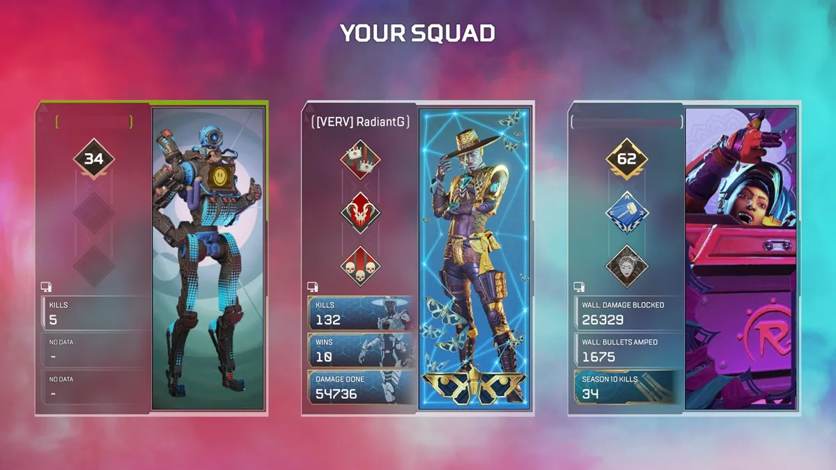 Your Squad screen