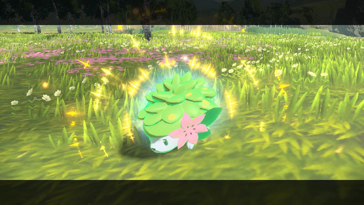 Screenshot of a Shaymin in Pokemon Legends Arceus
