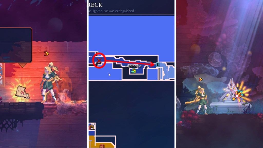 Abyssal Trident Map Location in Dead Cells The Queen and The Sea DLC