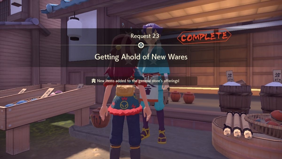 Getting Ahold of New Wares request guide Pokemon Legends Arceus Gamepur