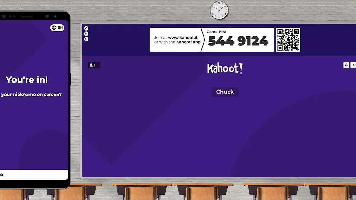 Screenshot of a Kahoot Game Pin