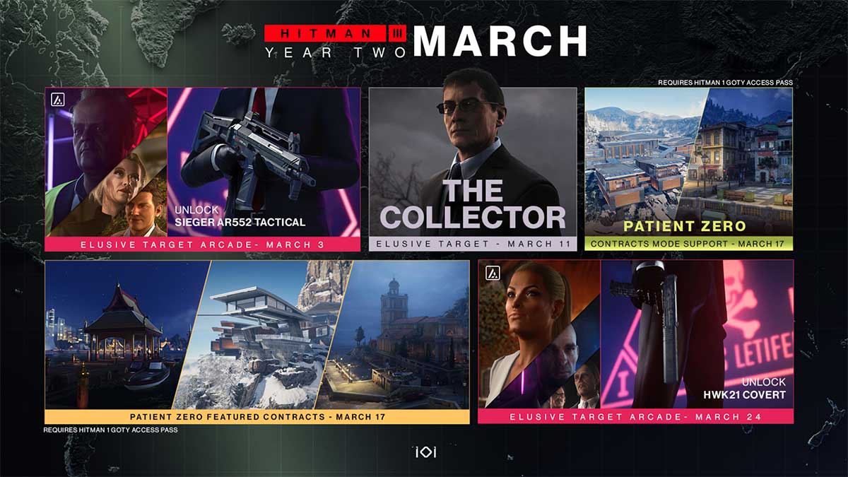 hitman-3-year-two-march-roadmap-more-elusive-target-arcade-missions-contracts-mode-expansion-and-new-weapons