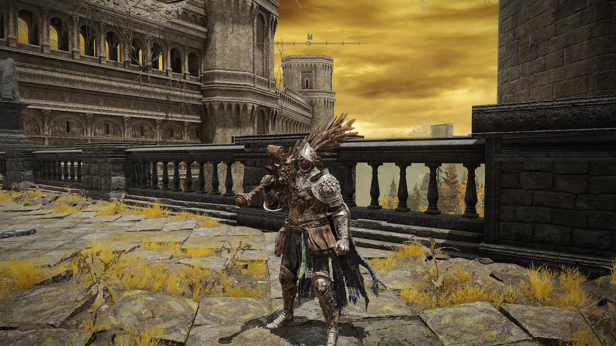 Screenshot of Elden Ring showing Tarnished wearing the Scaled Armor