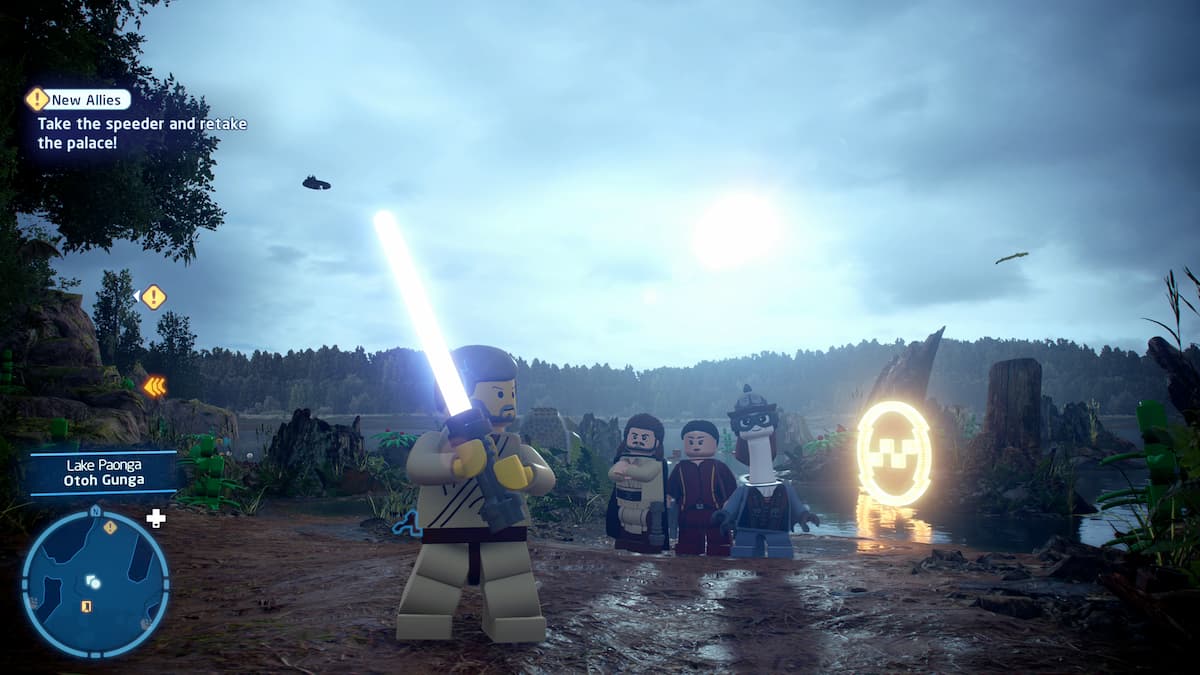 How to turn on Baguette Lightsaber mode in Lego Star Wars: The