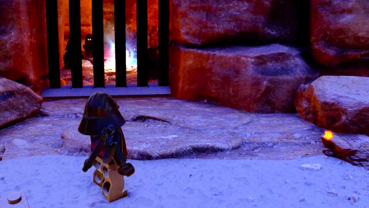 How to get the Jundland Wastes Kyber Brick behind bars in Lego Star