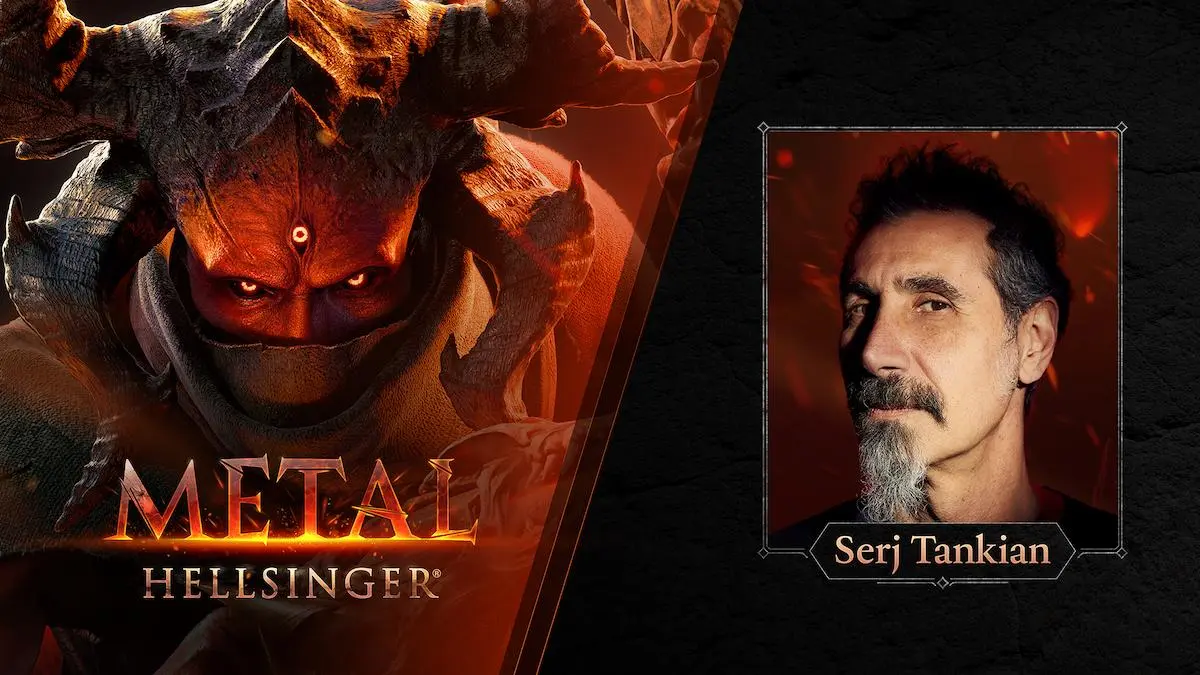 Metal Hellsinger keyart and Serj Tankian portrait