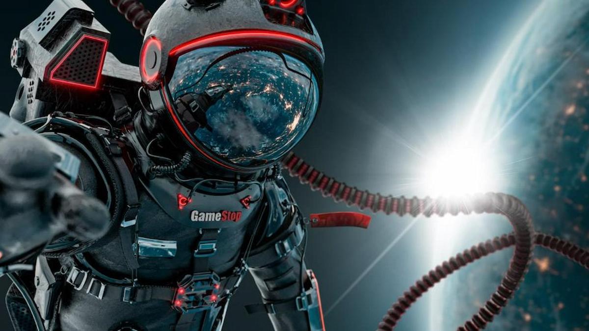 Promo image of GameStop's NFT marketplace depicting an astronaut