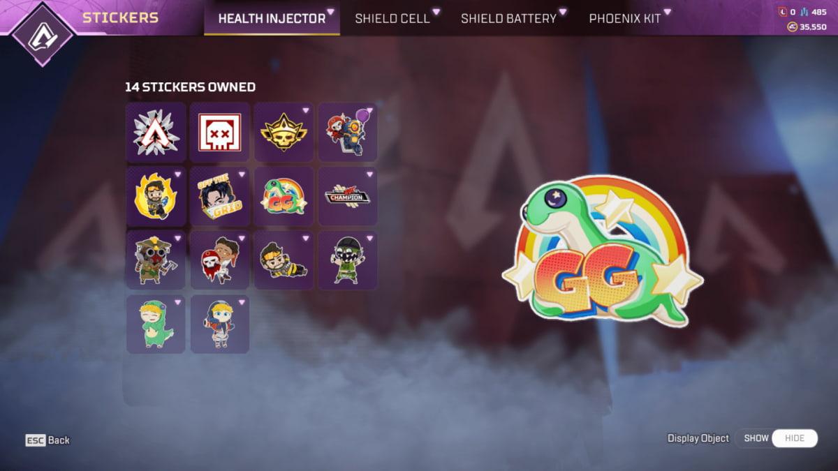 Every Sticker in Apex Legends, and how to get them Prices and odds