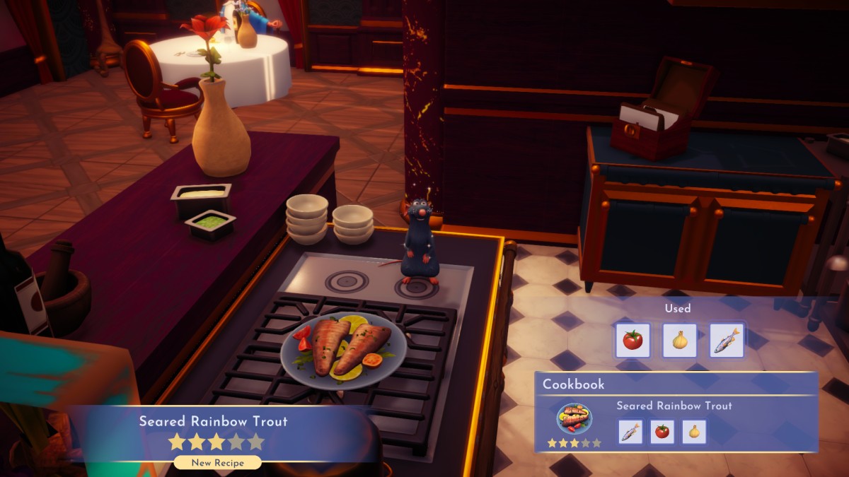 How to make Seared Rainbow Trout in Disney Dreamlight Valley Gamepur