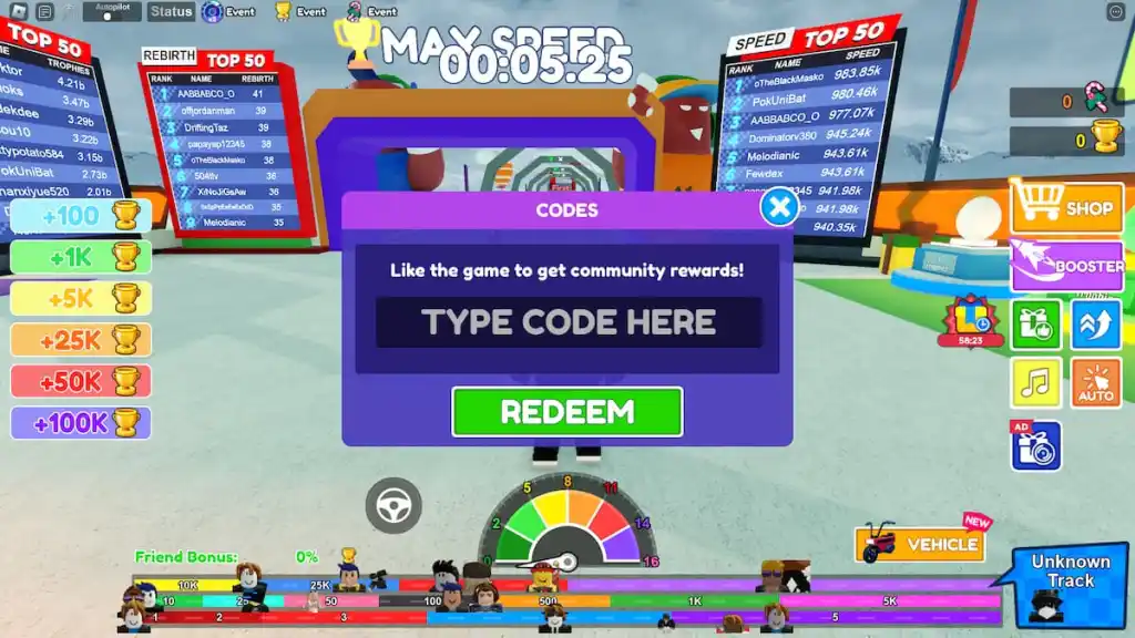 Max Speed Codes (December 2023) - Roblox