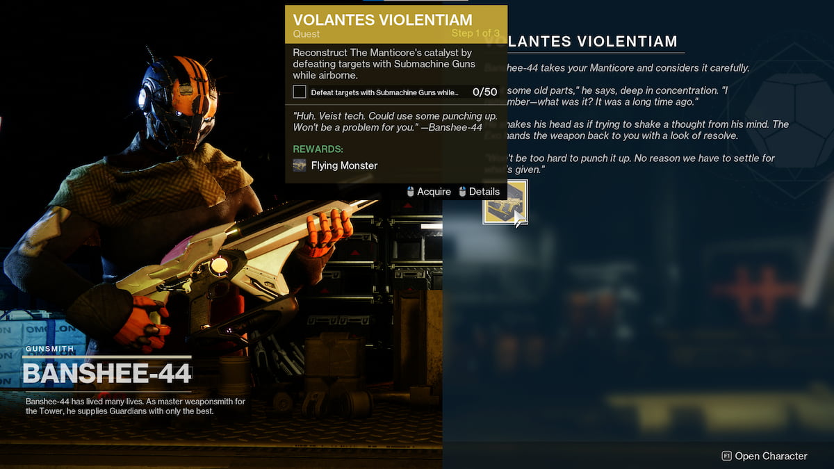 How to complete Volantes Violentiam exotic catalyst quest in Destiny 2