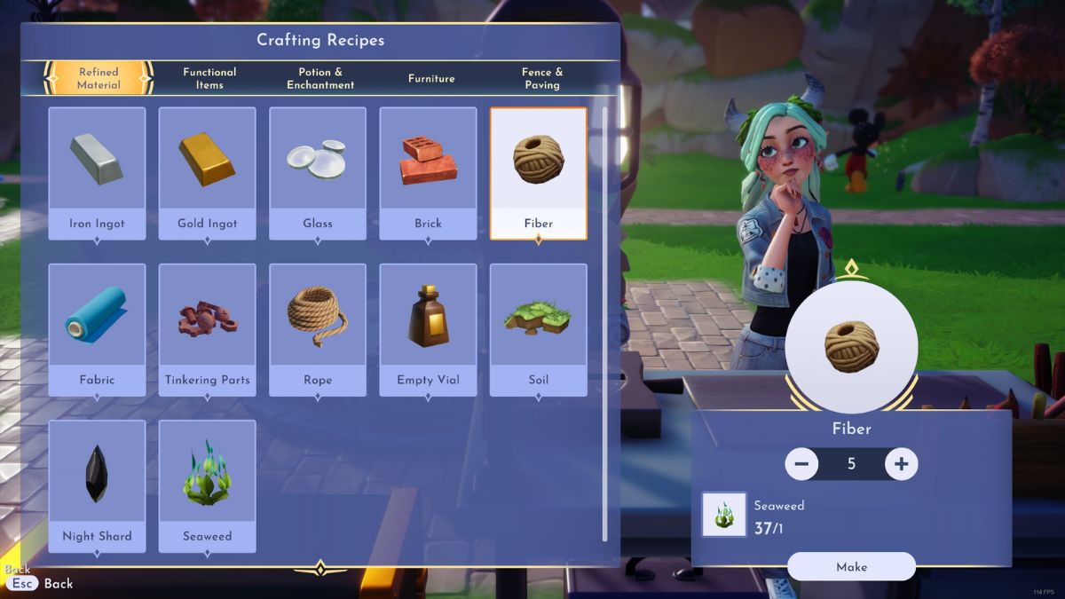 How to craft Fiber and Rope in Disney Dreamlight Valley Gamepur