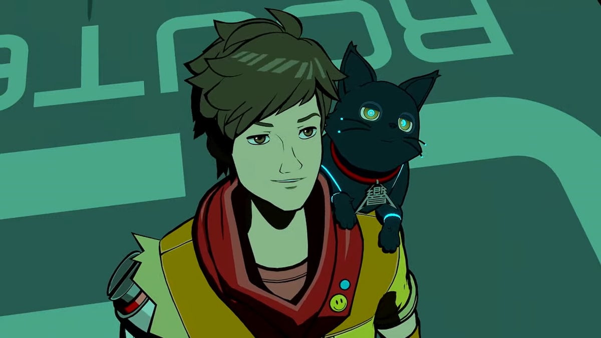 Hi Fi Rush protagonist and the cat