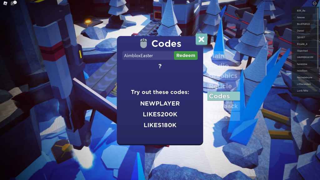 Roblox Aimblox codes (January 2024) Gamepur