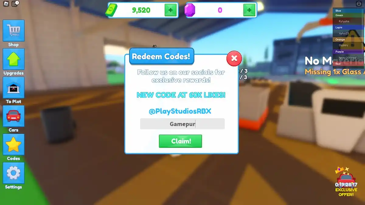 How To Redeem Codes In Roblox Car Factory Tycoon ?resize=498