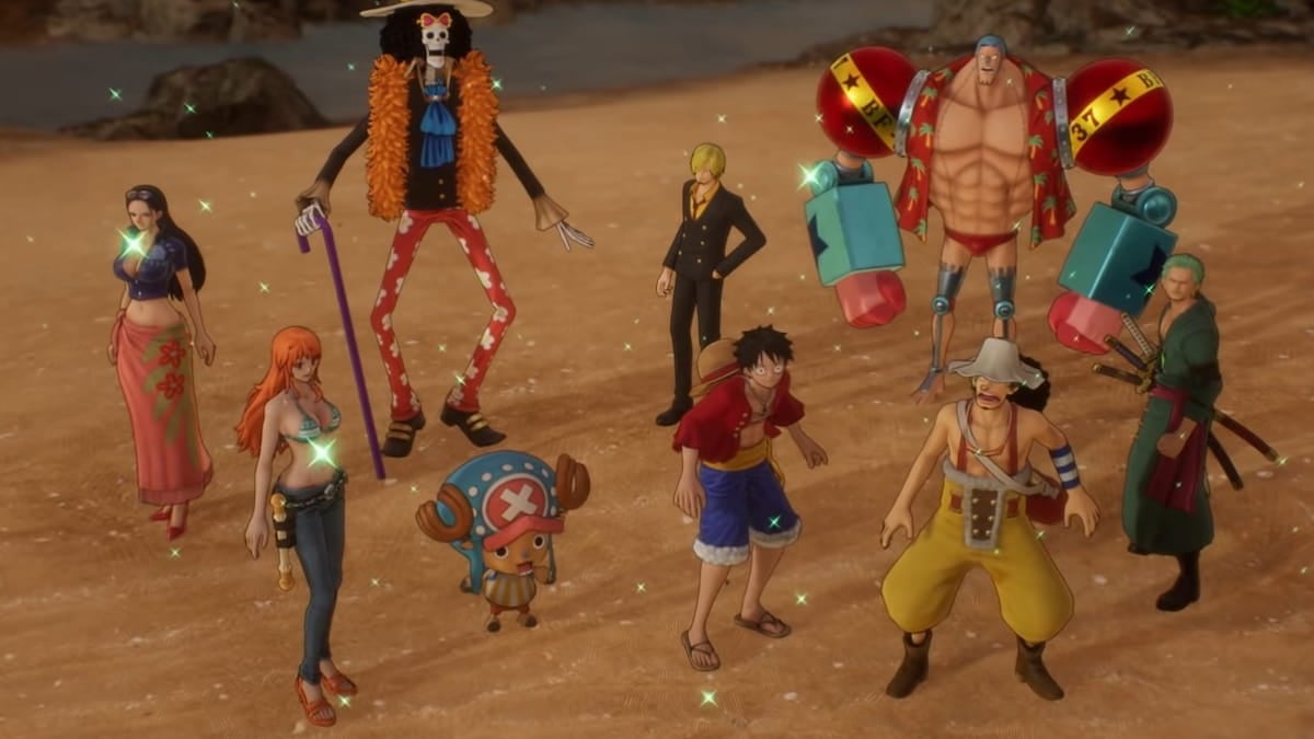 One Piece Odyssey's playable characters.