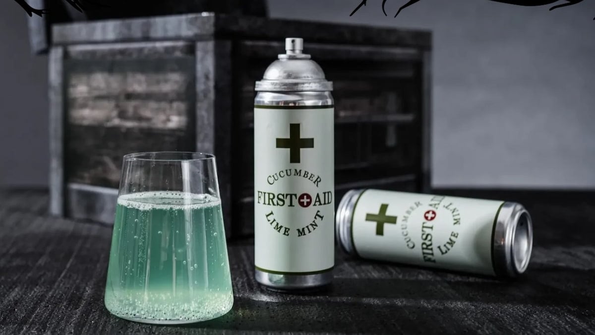 The Resident Evil Collector's Box first aid spray drinks