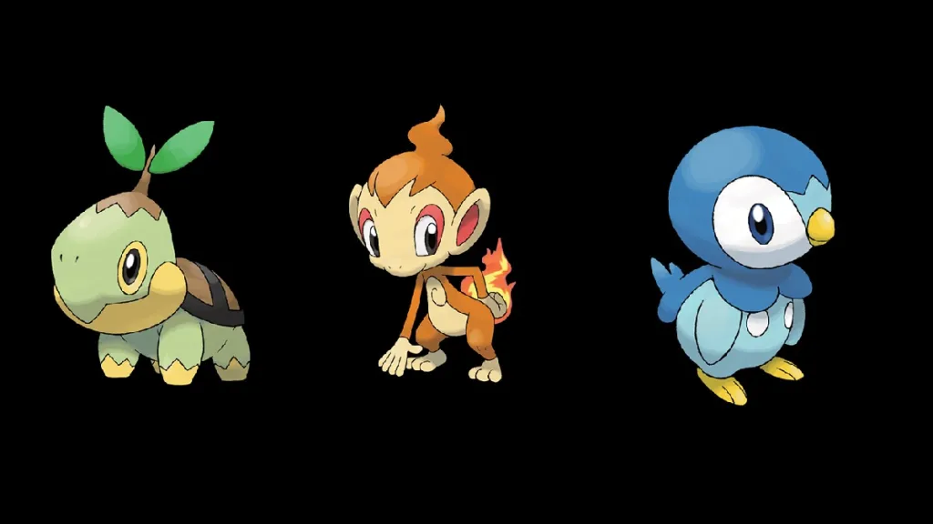 Pokémon Diamond and Pearl starters