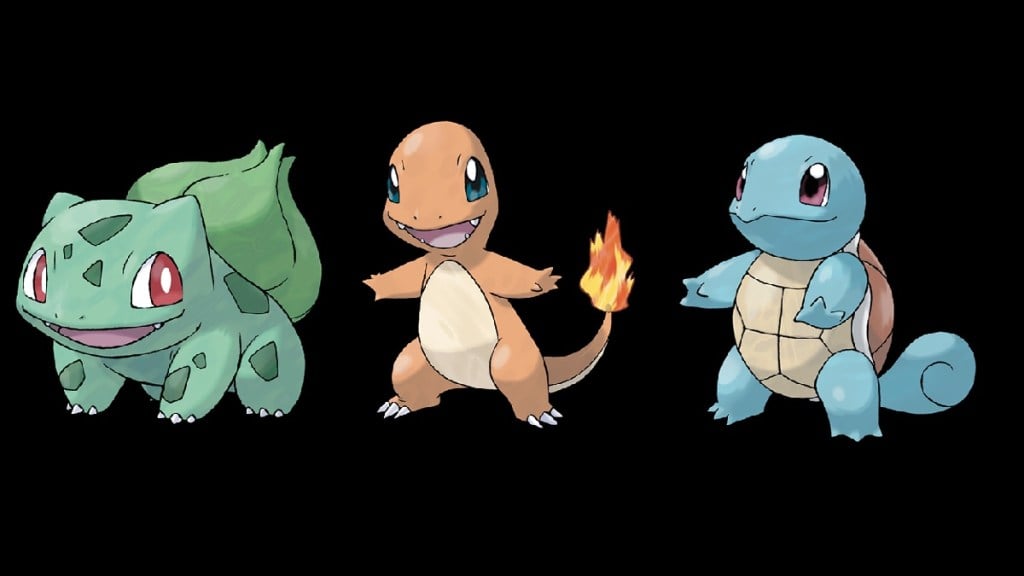 Pokémon Red, Blue and Green starters