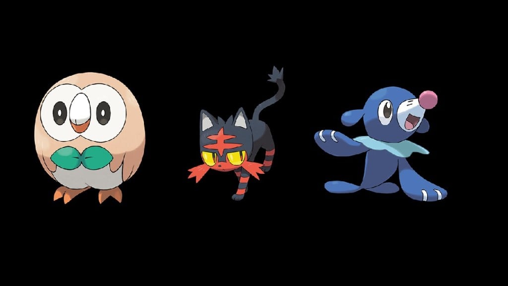 Pokémon Sun and Moon starters