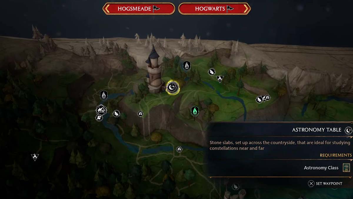 All astronomy table locations in Hogwarts Legacy Gamepur