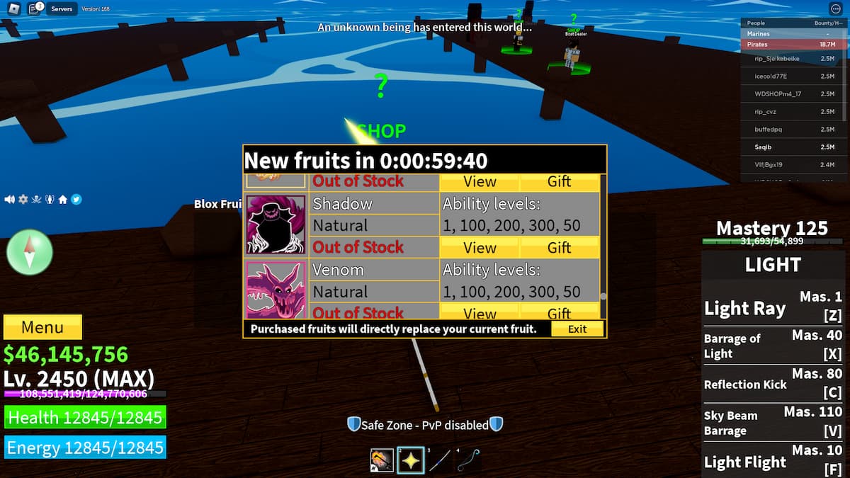 Guía de Blox Fruits Shadow Fruit ¿es bueno, cómo obtenerlo y moveset