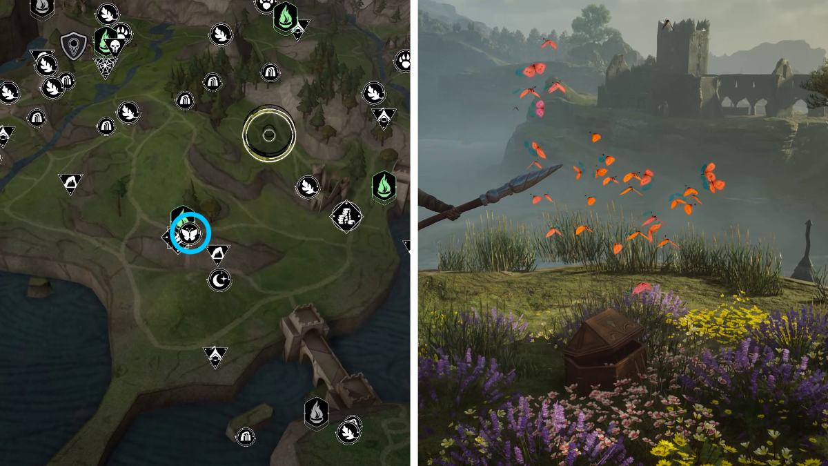 All butterfly locations in Hogwarts Legacy Gamepur