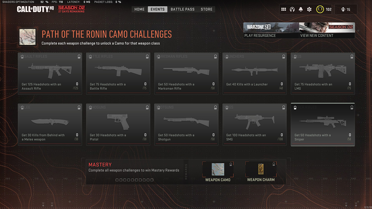 Call of Duty: Modern Warfare 2 and Warzone 2.0 Path of the Ronin event ...