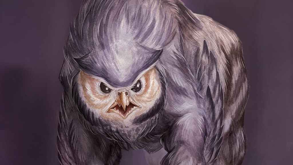 An owlbear monster from Dungeons & Dragons